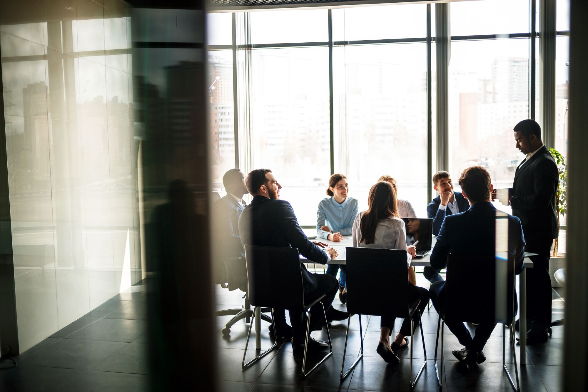 Business people working in conference room