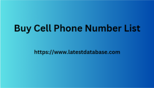 Buy Cell Phone Number List