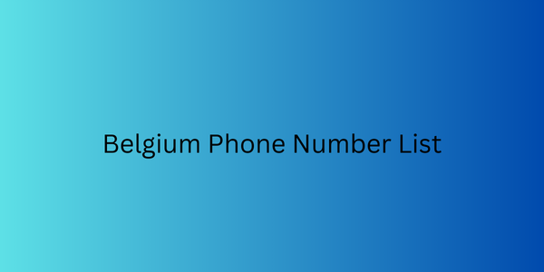 Belgium Phone Number List