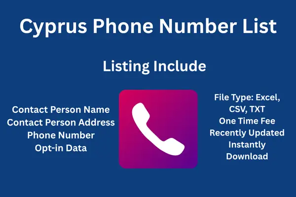 Cyprus phone number list