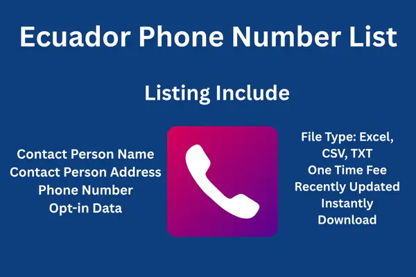 Ecuador phone number list
